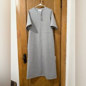 ASOS Gray Maxi Dress with Short Sleeves